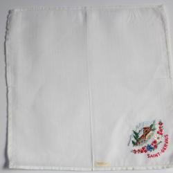 Mouchoir brodé coton Saint-Gervais Haute-Savoie