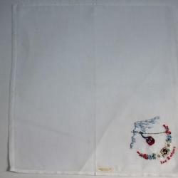 Mouchoir brodé coton Les 2 Alpes