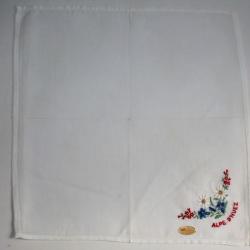 Mouchoir brodé coton Alpe d'Huez