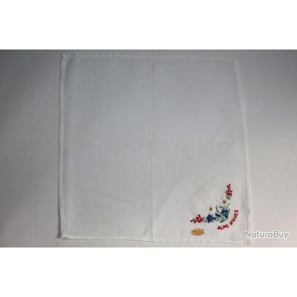 Mouchoir brod� coton Alpe d'Huez