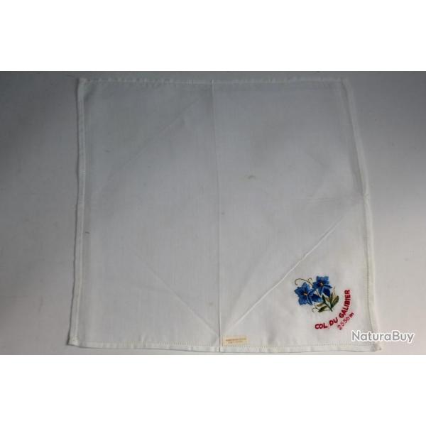 Mouchoir brod� coton Col du Galibier