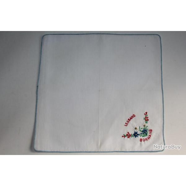 Mouchoir brod� coton Le Grand Bornand Haute-Savoie