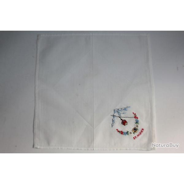 Mouchoir brod� coton St Nizier