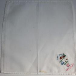 Mouchoir brodé coton Les Gets Haute-Savoie