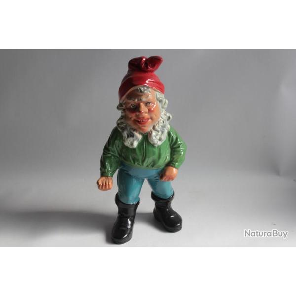 Nain de Jardin Gnome terre cuite Allemagne vintage