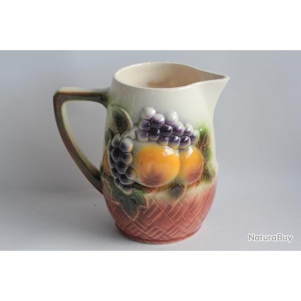 Pichet barbotine Fruits St Cl�ment N�7528