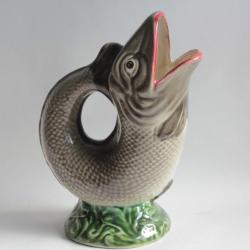 Pichet barbotine zoomorphe Poisson