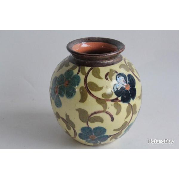 Vase terre verniss�e Ren� NICOLE Poterie Savoyarde Megeve