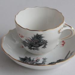 MEISSEN Tasse porcelaine Dragon Ming