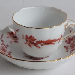 MEISSEN Tasse porcelaine Dragon rouge