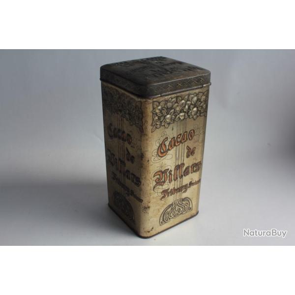 Bo�te t�le lithographi�e gaufr� chocolat Cacao de Villars Fribourg Suisse