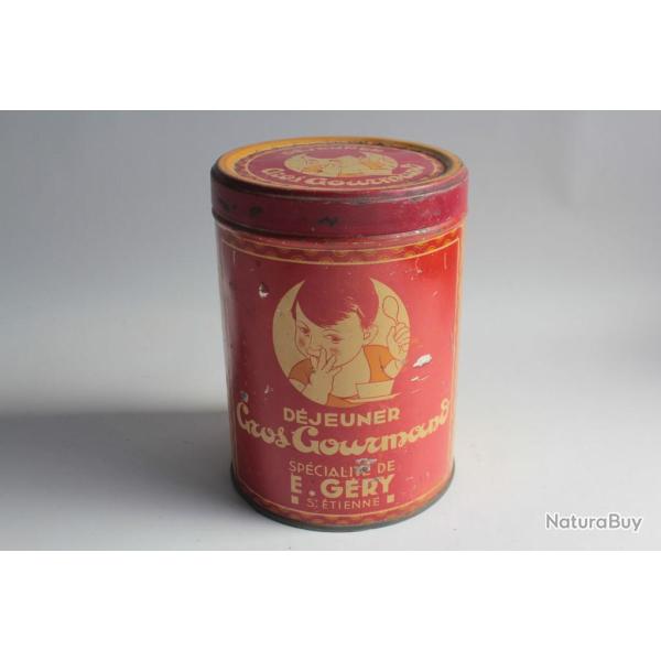 Bo�te chocolats t�le lithographi�e D�jeuner Gros Gourmand