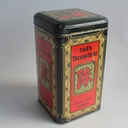 Boîte à thé tôle lithographiée thés tschin-ta-ni Genève
