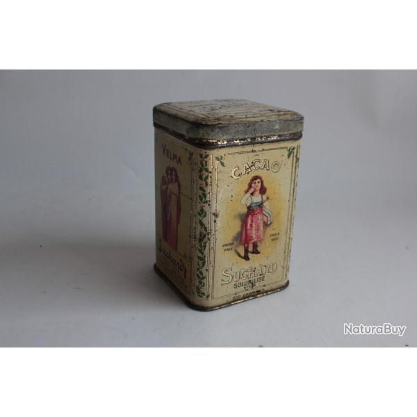 Bo�te chocolats t�le lithographi�e Cacao solubilis� Suchard