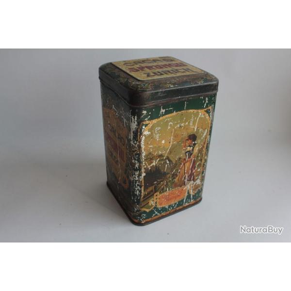 Bo�te t�le lithographi�e chocolat Cacao Spr�ngli Zurich