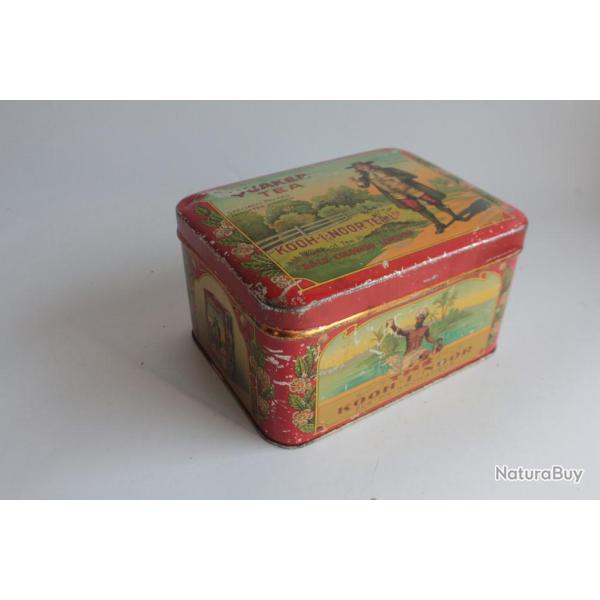 Bo�te � th� t�le lithographi�e quaker tea Kooh-I-Noor