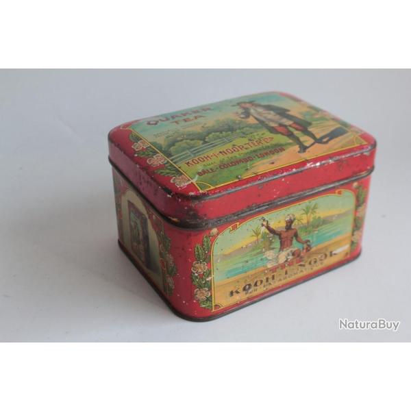 Bo�te � th� t�le lithographi�e quaker tea Kooh-I-Noor