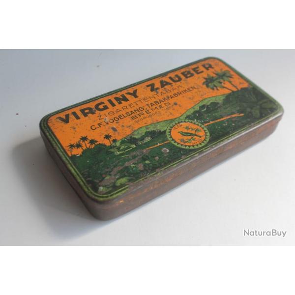 Bo�te � cigarettes en t�le lithographi�e Virginy Zauber Bremen