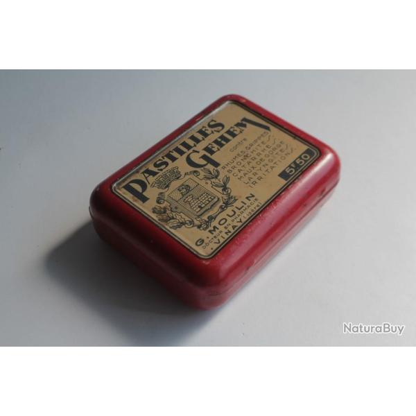 Bo�te m�dicaments t�le lithographi�e Pastilles Gehem G.Moulin Pharmacie