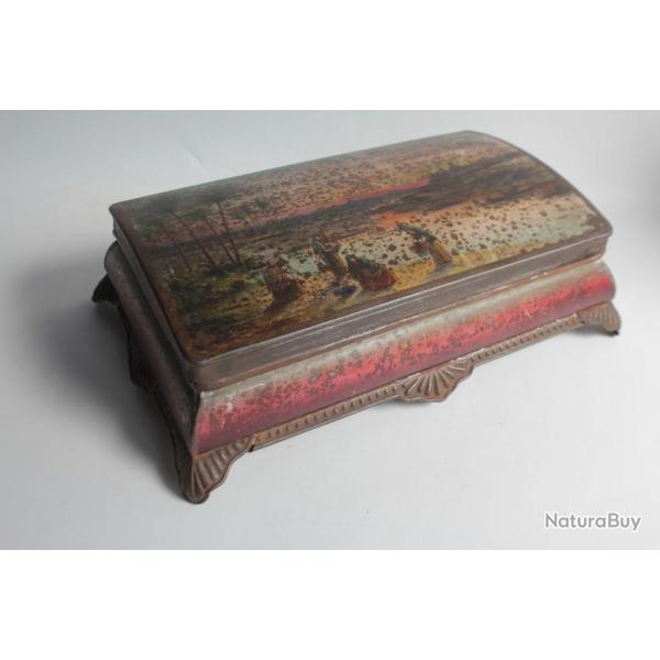 Bo�te � biscuits t�le lithographi�e Huntley & Palmers d�cor orientaliste