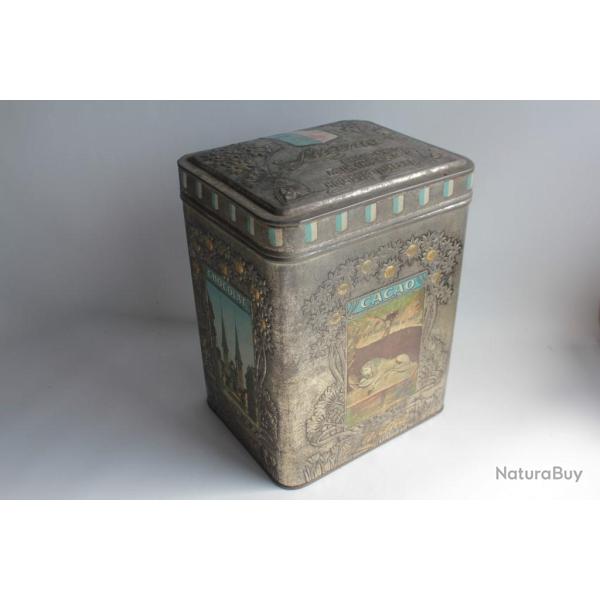 Bote chocolats tle lithographie Gaufr Cacao Lucerna