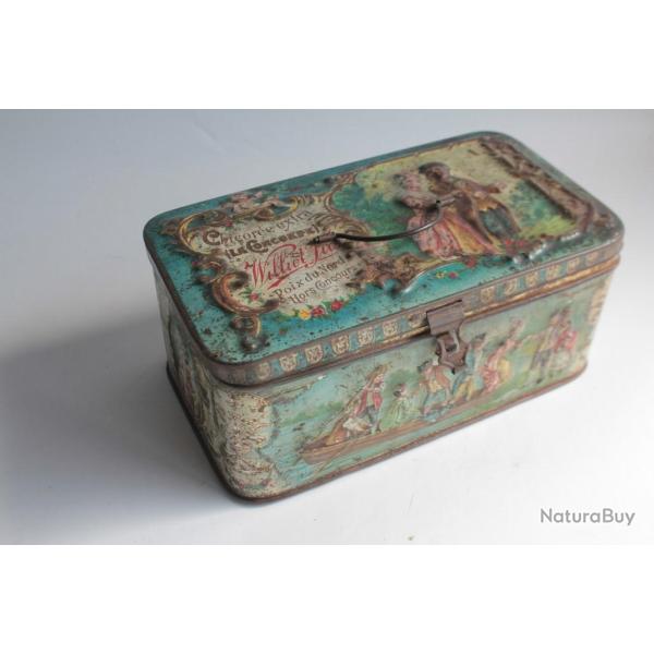 Bo�te � biscuits t�le lithographi�e Extra Williot La Concorde