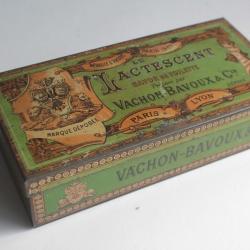 Boîte à savon tôle lithographiée le lactescent vachon-bavoux & cie Lyon