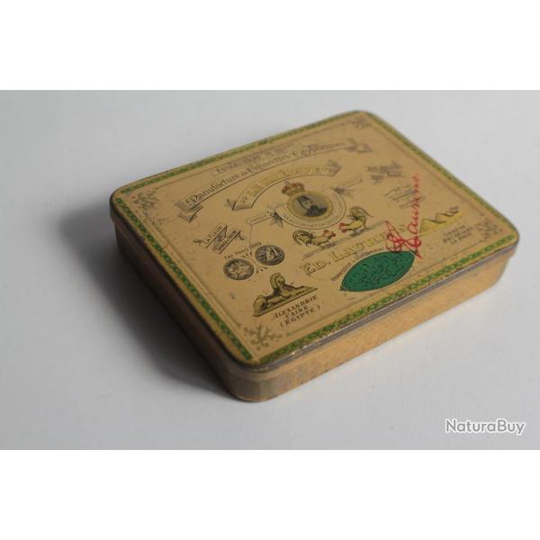 Bo�te � cigarettes en t�le lithographi�e ED.LAURENS Le Kh�dive Figaro