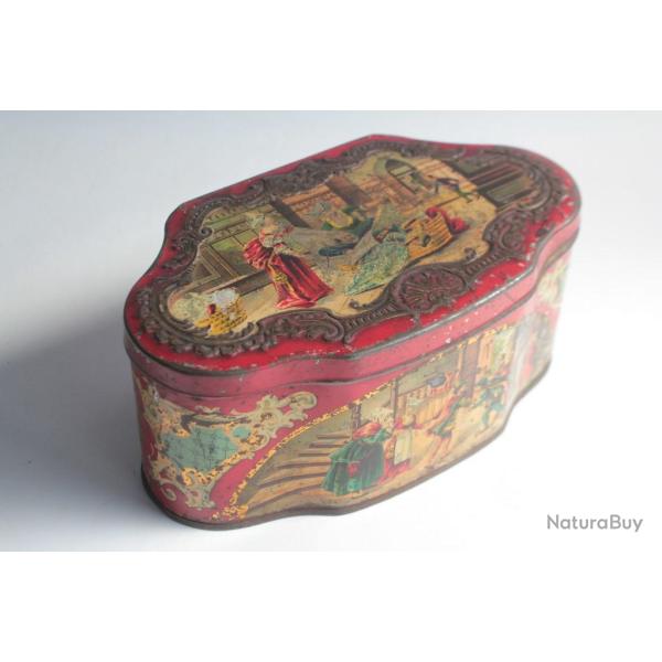 Bo�te biscuits t�le lithographi�e Olibet expo universelle Paris 1900