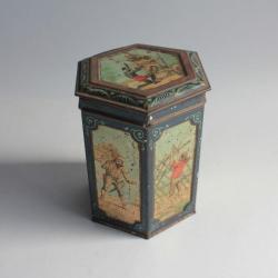 Boîte biscuits tôle lithographiée Peek Freans Robinson Crusoé