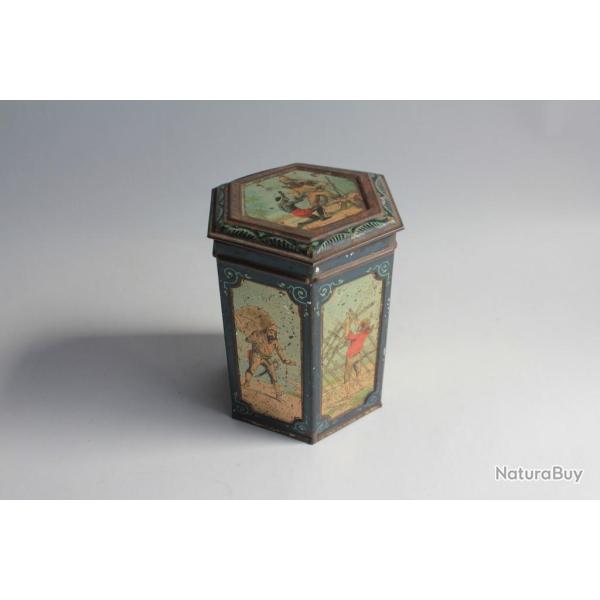 Bo�te biscuits t�le lithographi�e Peek Freans Robinson Cruso�