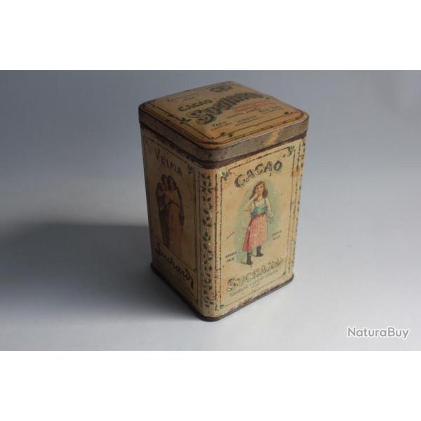 Bo�te chocolats t�le lithographi�e Cacao solubilis� Suchard