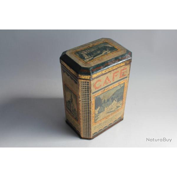 Bo�te caf� t�le lithographi�e Bonbons du p�re Antonio