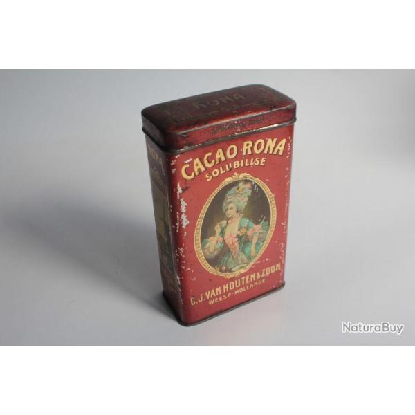 Bo�te chocolats t�le lithographi�e Cacao Rona solubilis�