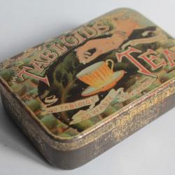 Boîte thé tôle lithographiée Tabloids tea