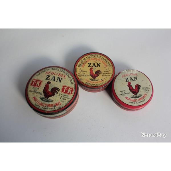 3 Bote bonbons tle lithographie pastille rglisse ZAN