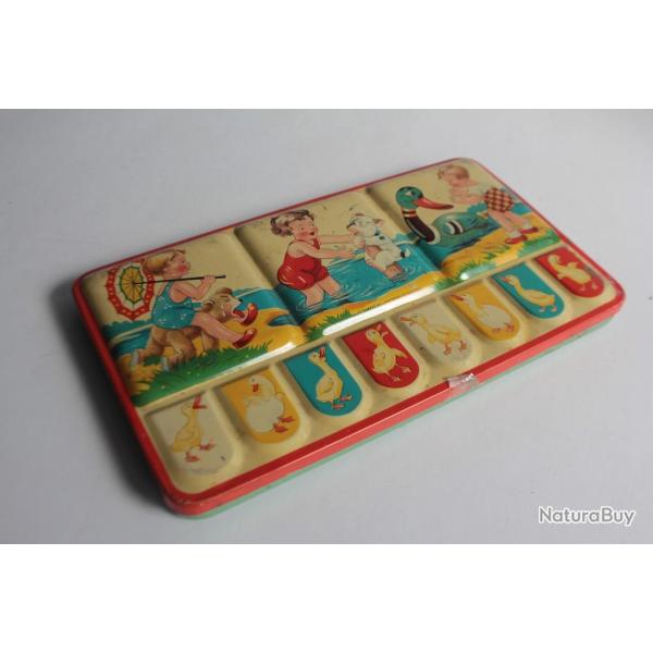 Bo�te palette peinture t�le lithographi�e Canard Allemagne