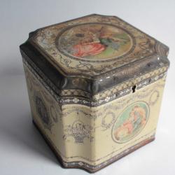 Boîte café tôle lithographiée Riley's toffees England