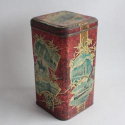 Boîte tôle lithographiée bonbons Brugger & Pasche Genève