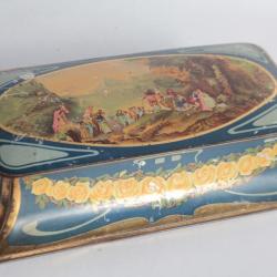 Boîte tôle lithographiée Art Nouveau