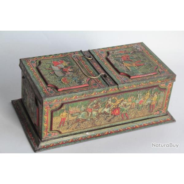 Bo�te biscuits t�le lithographi�e Huntley & Palmers Mosa�que