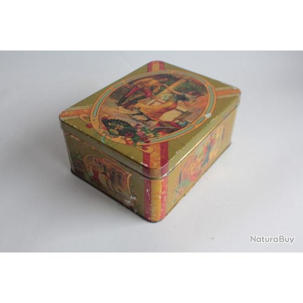 Bo�te t�le lithographi�e Biscuits Olibet Espagne Flamenco