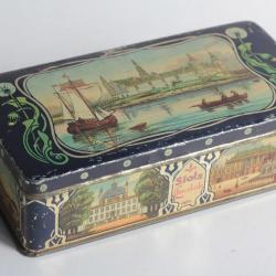 Boîte tôle lithographiée chocolat Slots Chocolade Danemark