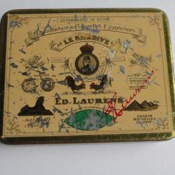 Boîte à cigarettes en tôle lithographiée ED.LAURENS Le Khédive Figaro