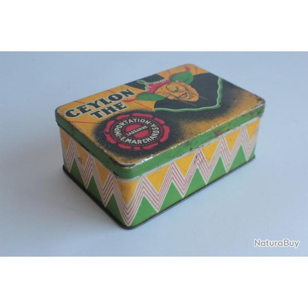 Bo�te t�le lithographi�e Ceylon Th� marchand SA Lausanne