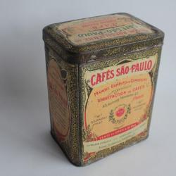 Boîte tôle lithographiée Maison brésilienne café São-Paulo