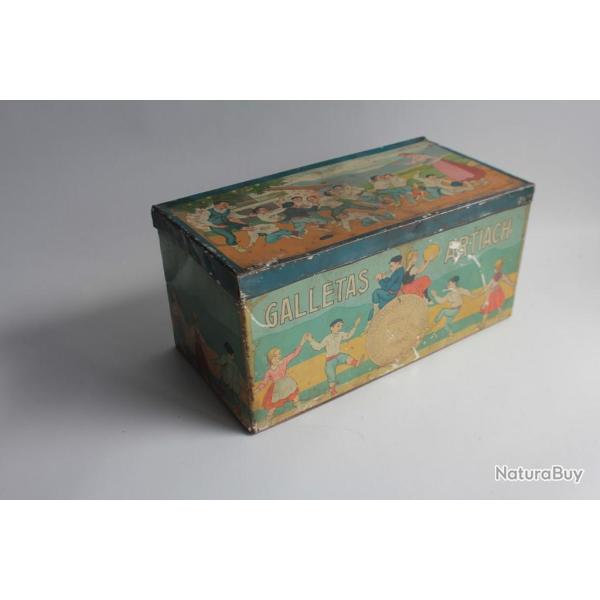 Bo�te t�le lithographi�e Biscuits Galletas Articach Espagne G. Andreis