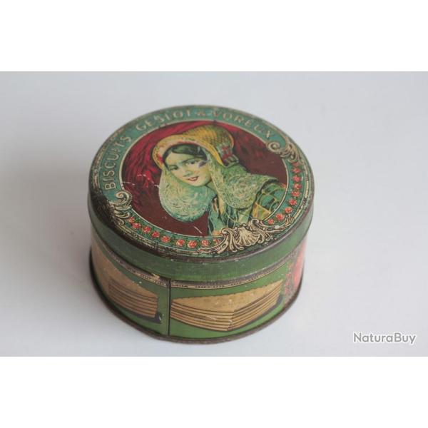Bo�te t�le lithographi�e Biscuits Gesolt & Voreux Sables des Flandres
