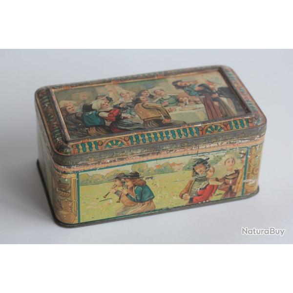 Bo�te biscuits t�le lithographi�e Lef�vre-Utile collation 1900