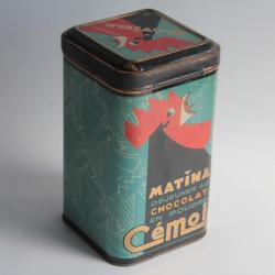 Boîte Chocolat tôle lithographiée Cémoi Matina Coq